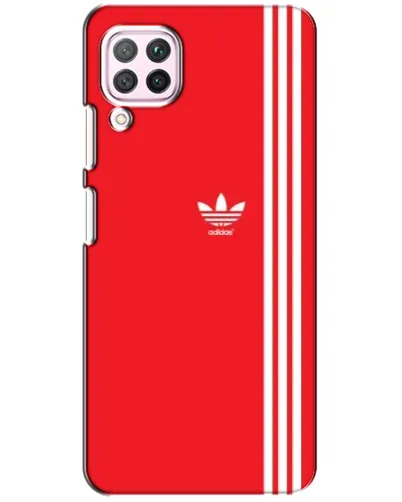 Чехол для Huawei P40 Lite с картинкой «Красный минимализм Adidas»