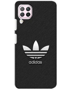 Чехол для Huawei P40 Lite с картинкой «Adidas Карбоновая текстура»
