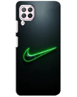 Чехол для Huawei P40 Lite с картинкой «Неоновый контур Nike»