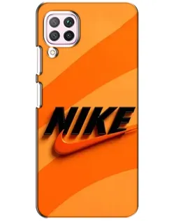 Чехол для Huawei P40 Lite с картинкой «Оранжевый драйв Nike»