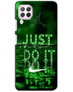 Чехол для Huawei P40 Lite с картинкой «Зеленый неоновый Nike»