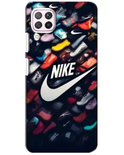 Чехол для Huawei P40 Lite с картинкой «Коллекция кроссовок Nike»