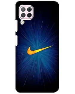 Чехол для Huawei P40 Lite с картинкой «Синий пульс Nike»