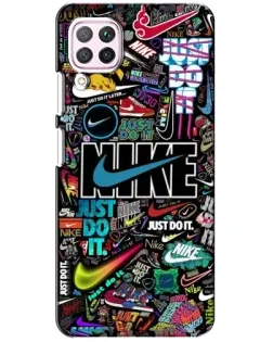 Чехол для Huawei P40 Lite с картинкой «Яркий коллаж Nike»