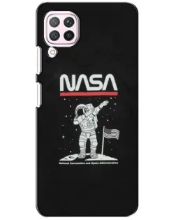 Чехол для Huawei P40 Lite с картинкой «NASA — шагаем по Луне»