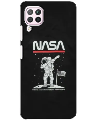 Чехол для Huawei P40 Lite с картинкой «NASA — шагаем по Луне»