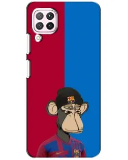 Чехол для Huawei P40 Lite с картинкой «Bored Ape — фанат Барсы» Чехол для Huawei P40 Lite с картинкой «Bored Ape — фанат Барсы»