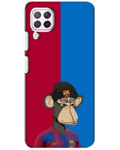 Чехол для Huawei P40 Lite с картинкой «Bored Ape — фанат Барсы»