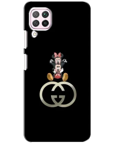 Чехол для Huawei P40 Lite с картинкой «Минни Маус на лого»