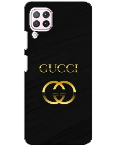 Чехол для Huawei P40 Lite с картинкой «Золотой логотип Gucci»