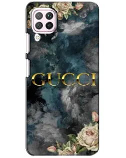 Чехол для Huawei P40 Lite с картинкой «Абстрактные цветы Gucci»