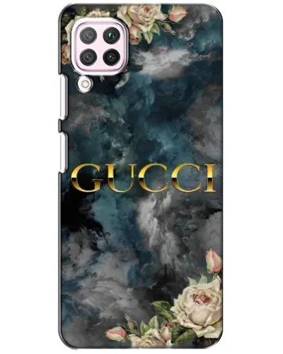Чехол для Huawei P40 Lite с картинкой «Абстрактные цветы Gucci»