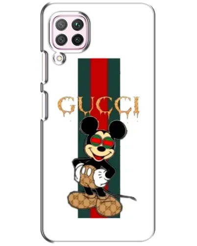 Чехол для Huawei P40 Lite с картинкой «Микки Маус Gucci — полосы»