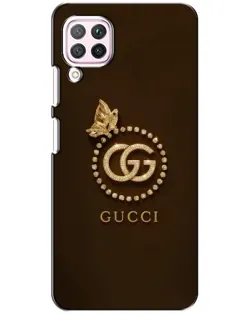 Чехол для Huawei P40 Lite с картинкой «Gucci — золотая бабочка»