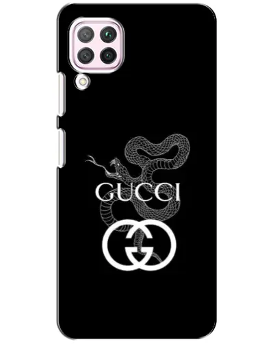 Чехол для Huawei P40 Lite с картинкой «Gucci — серебряная змея»