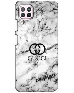 Чехол для Huawei P40 Lite с картинкой «Gucci — мраморный шик»