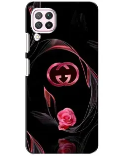 Чехол для Huawei P40 Lite с картинкой «Gucci — неоновая роза»