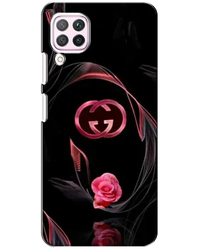 Чехол для Huawei P40 Lite с картинкой «Gucci — неоновая роза»