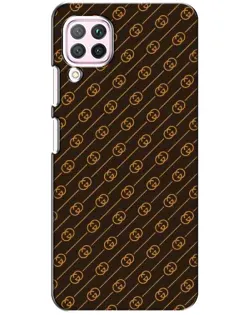 Чехол для Huawei P40 Lite с картинкой «Gucci — золотые диагонали»