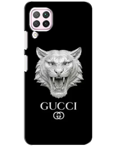 Чехол для Huawei P40 Lite с картинкой «Gucci — серебряный лев» Чехол для Huawei P40 Lite с картинкой «Gucci — серебряный лев»
