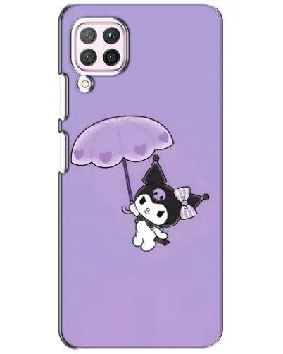 Чехол для Huawei P40 Lite с картинкой «Kuromi с зонтиком»