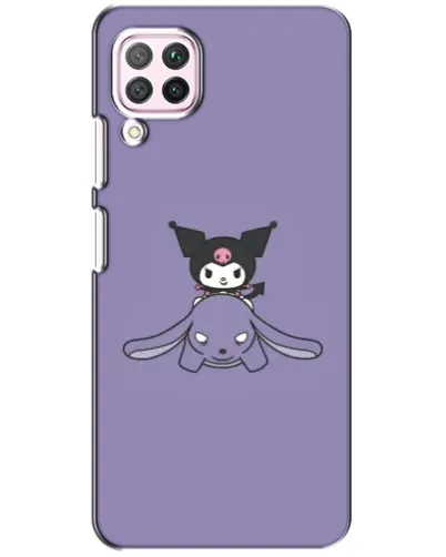 Чехол для Huawei P40 Lite с картинкой «Kuromi на лиловом фоне»