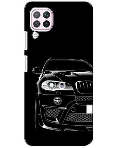 Чехол для Huawei P40 Lite с картинкой «Темный силуэт BMW»