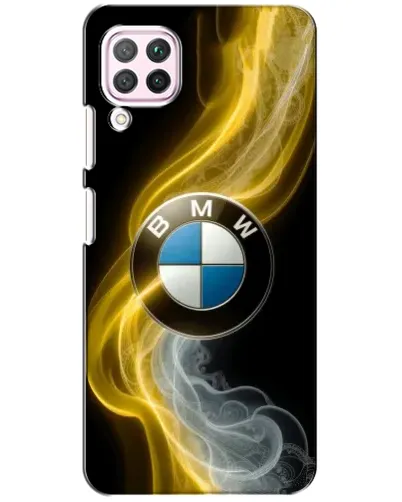 Чехол для Huawei P40 Lite с картинкой «Золотистый дым BMW»