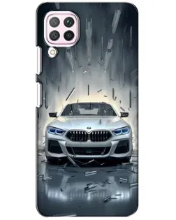 Чехол для Huawei P40 Lite с картинкой «BMW в свете фар»
