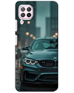 Чехол для Huawei P40 Lite с картинкой «BMW в огнях города»