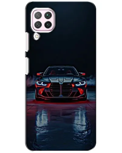 Чехол для Huawei P40 Lite с картинкой «BMW на мокрой дороге»