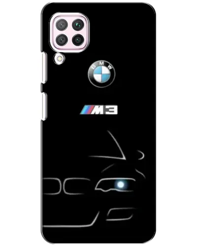 Чехол для Huawei P40 Lite с картинкой «Минималистичный принт BMW M3»