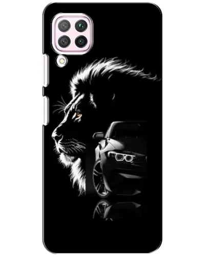 Чехол для Huawei P40 Lite с картинкой «BMW и лев»