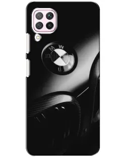 Чехол для Huawei P40 Lite с картинкой «Эмблема BMW — макро»