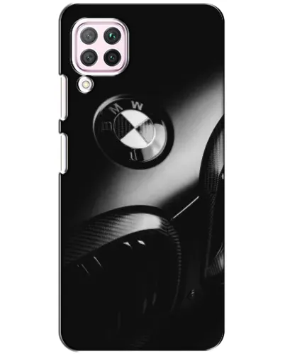 Чехол для Huawei P40 Lite с картинкой «Эмблема BMW — макро»