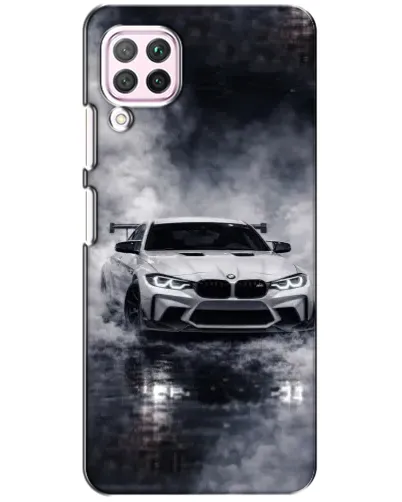 Чехол для Huawei P40 Lite с картинкой «BMW сквозь туман»