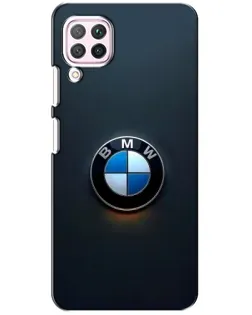 Чехол для Huawei P40 Lite с картинкой «Логотип BMW — минимализм»