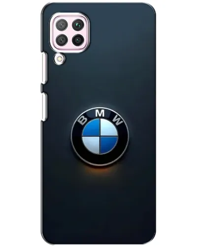 Чехол для Huawei P40 Lite с картинкой «Логотип BMW — минимализм»