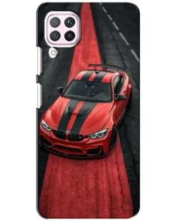 Чехол для Huawei P40 Lite с картинкой «BMW на красной дорожке»