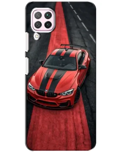 Чехол для Huawei P40 Lite с картинкой «BMW на красной дорожке»