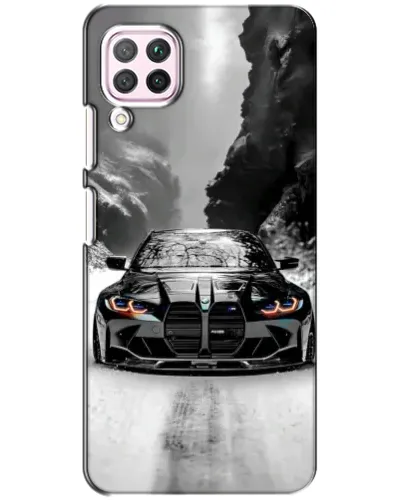 Чехол для Huawei P40 Lite с картинкой «BMW — акварельный дрифт» Чехол для Huawei P40 Lite с картинкой «BMW — акварельный дрифт»