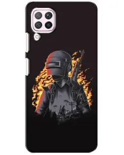 Чехол для Huawei P40 Lite с картинкой «PUBG — огненный силуэт» Чехол для Huawei P40 Lite с картинкой «PUBG — огненный силуэт»