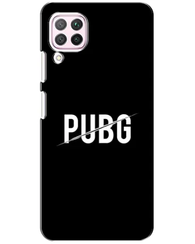 Чехол для Huawei P40 Lite с картинкой «PUBG — белый логотип»