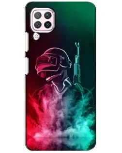 Чехол для Huawei P40 Lite с картинкой «PUBG — огненный воин» Чехол для Huawei P40 Lite с картинкой «PUBG — огненный воин»