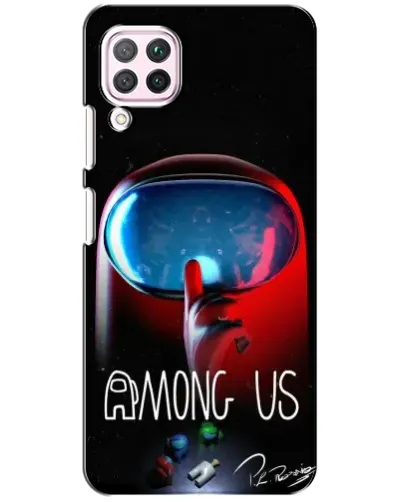 Чехол для Huawei P40 Lite с картинкой «Красный импостер — макро» Чехол для Huawei P40 Lite с картинкой «Красный импостер — макро»