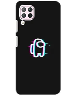 Чехол для Huawei P40 Lite с картинкой «Among Us неон»