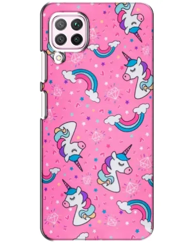 Чехол для Huawei P40 Lite с картинкой «Unicorn паттерн розовый» Чехол для Huawei P40 Lite с картинкой «Unicorn паттерн розовый»