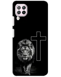 Чехол для Huawei P40 Lite с картинкой «Лев и Крест» Чехол для Huawei P40 Lite с картинкой «Лев и Крест»