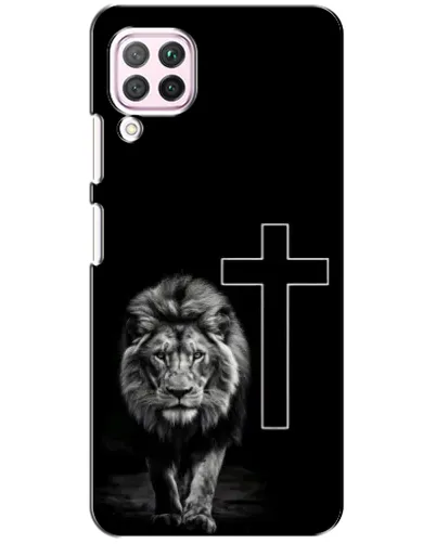 Чехол для Huawei P40 Lite с картинкой «Лев и Крест» Чехол для Huawei P40 Lite с картинкой «Лев и Крест»