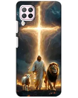 Чехол для Huawei P40 Lite с картинкой «Лев Иуды и Свет» Чехол для Huawei P40 Lite с картинкой «Лев Иуды и Свет»